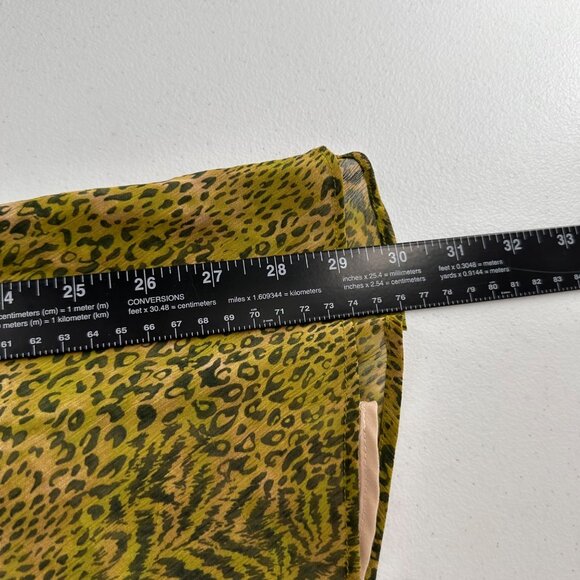 Norton Mcnaughton Woman 18W Leopard Print Midi Skirt Polyester Green & Yellow - Picture 5 of 9